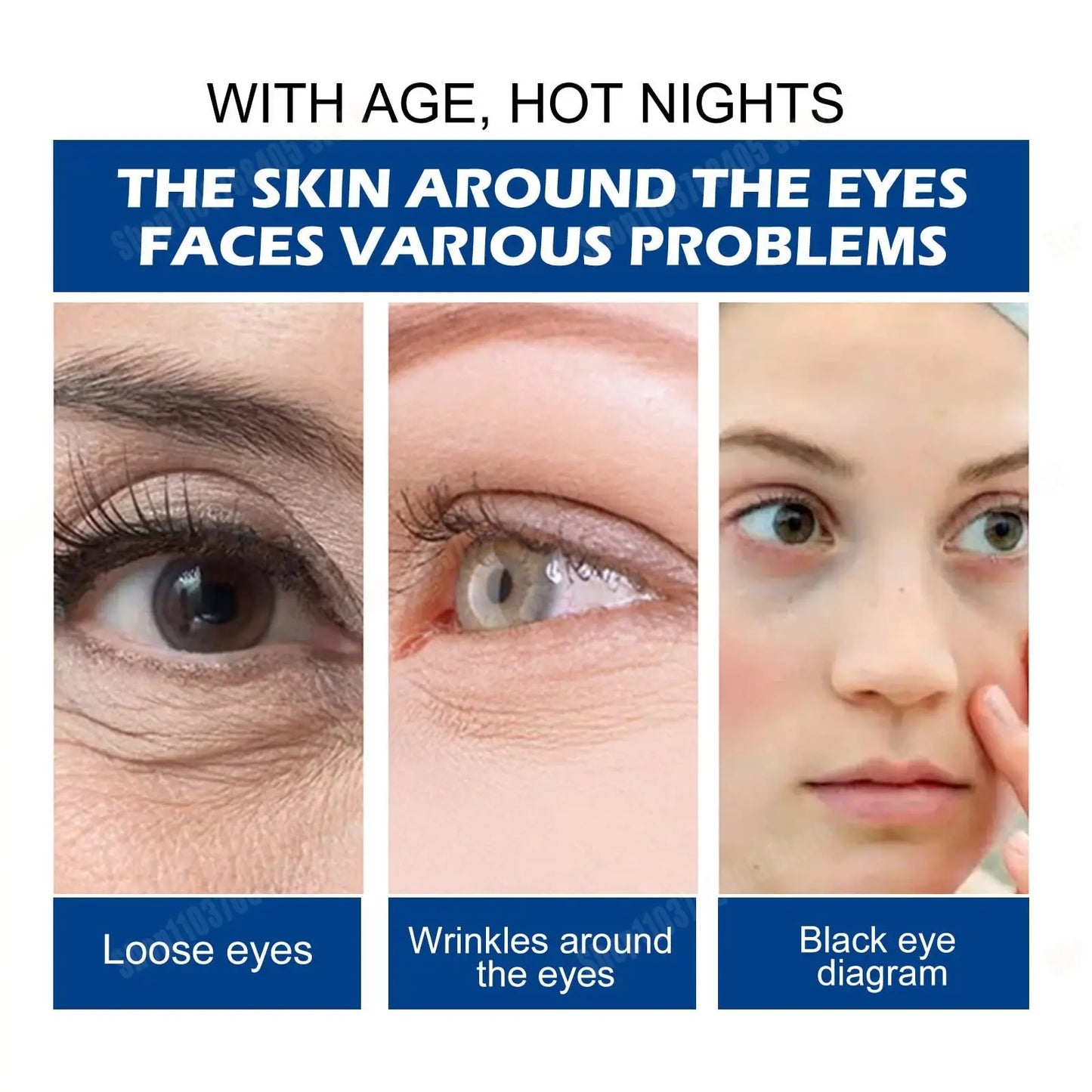 Dark Circles Remover Eye Cream Peptide Anti-Puffiness Eye Bags Wrinkle Cream Skin Care