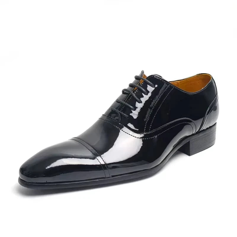 Deluxe Men's Leather Shoes, Business office formal leather shoe, Oxford Lace-up Classic Fashion