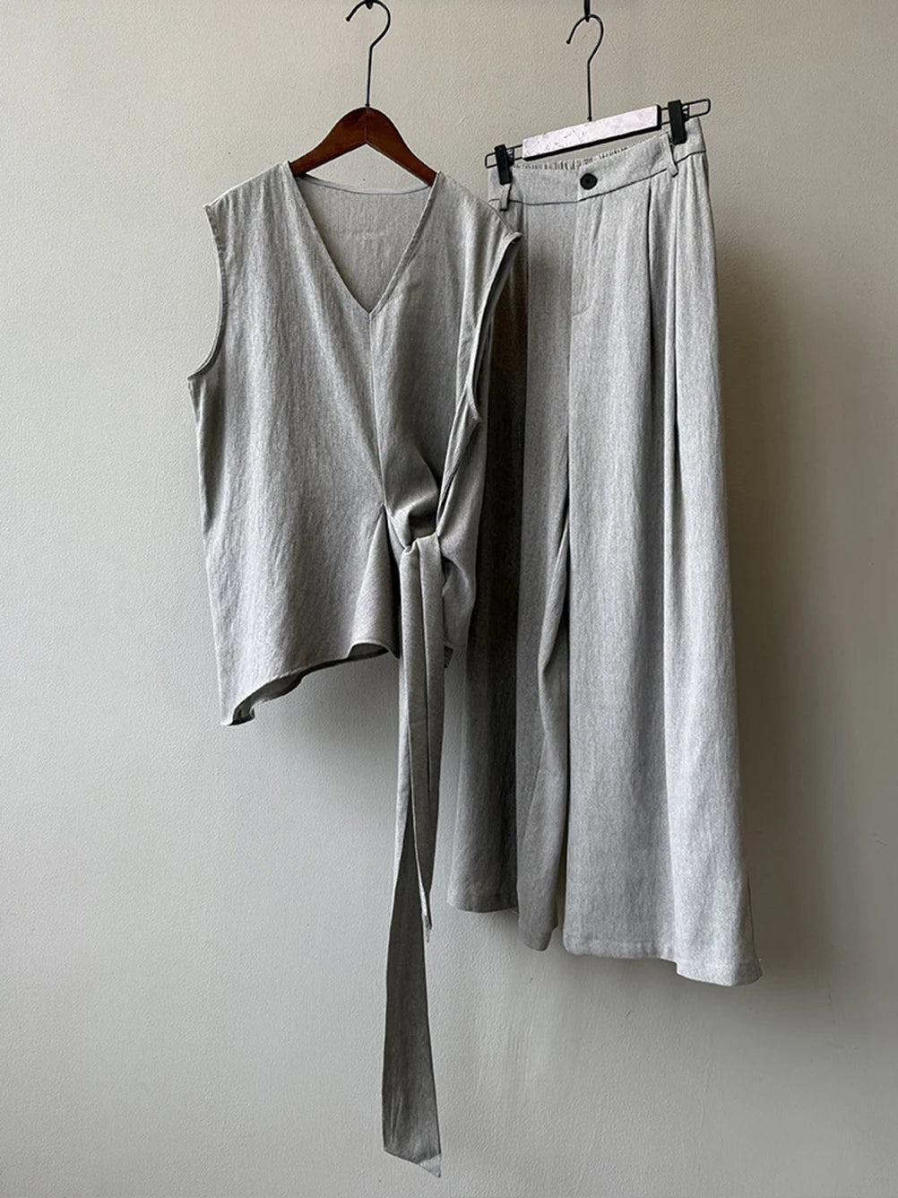 Apricot Women’s 2-Piece Wide Leg Pants 2 Pcs Set 2025