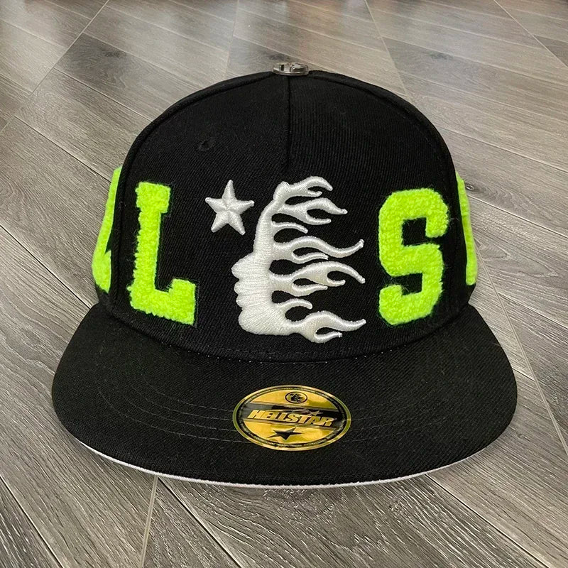HS Fitted Hat Embroidered Logo Unisex Casual Sports Baseball Cap