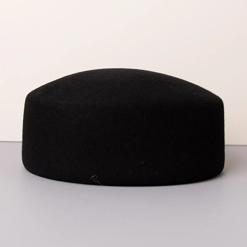 Vintage Flat-Top Wool Felt Fedora 100% Premium Wool Felt