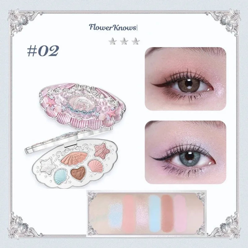 Flower Knows Swan Ballet Elegant Shimmer Eyeshadow Collection