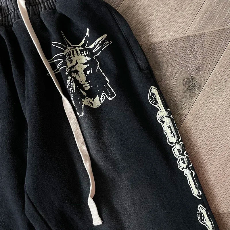 Lost Intricacy Wash Water Pants – Relaxed Fit Distressed Denim Jeans for Men