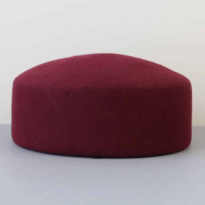 Vintage Flat-Top Wool Felt Fedora 100% Premium Wool Felt