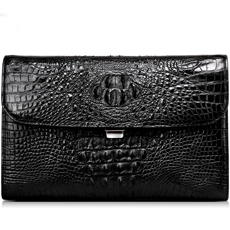 New Crocodile Leather Handbag Men's Clutch Bag Business Leather Bag leisure