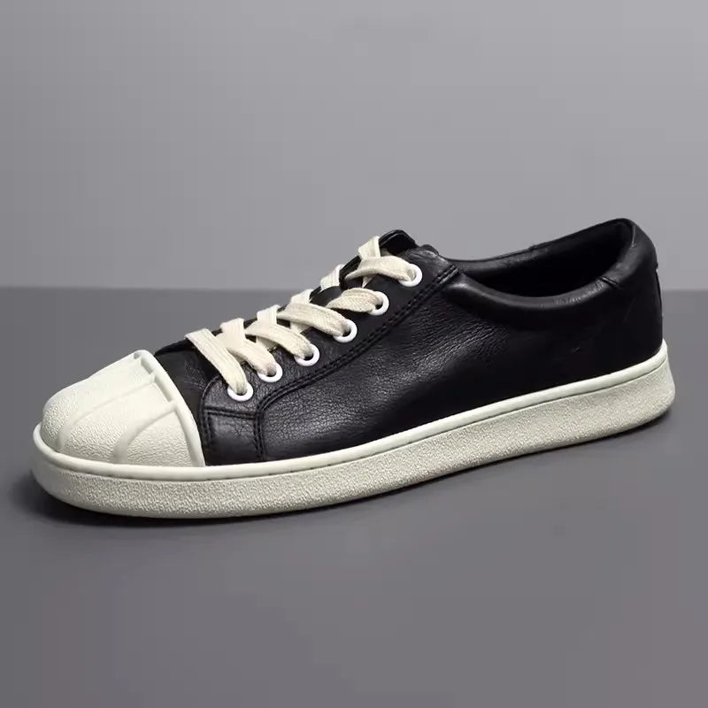 High Street Men Genuine Leather Handmade Vintage Flat Fashion Shoes