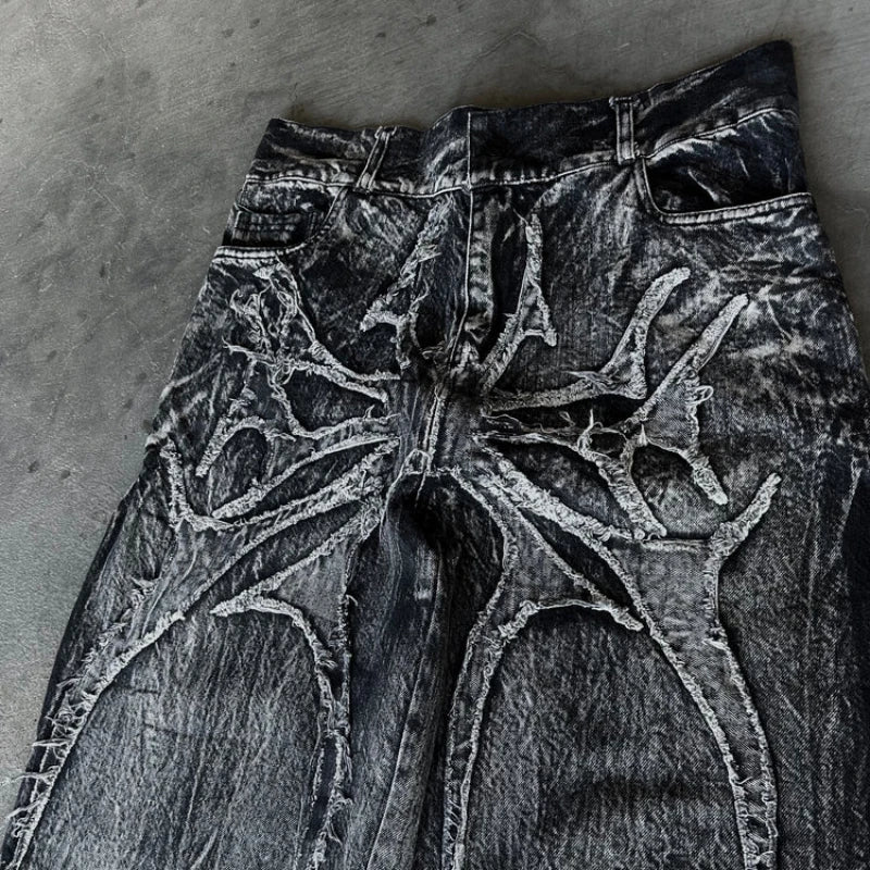 Y2K Phantom Jeans β Redefine Streetwear with Dark, Edgy Flair