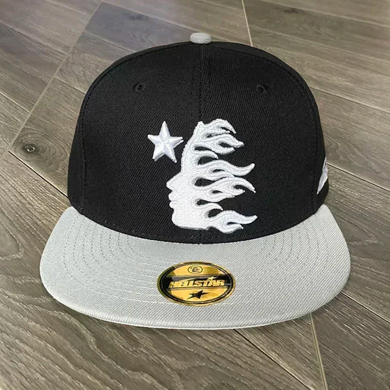 HS Fitted Hat Embroidered Logo Unisex Casual Sports Baseball Cap