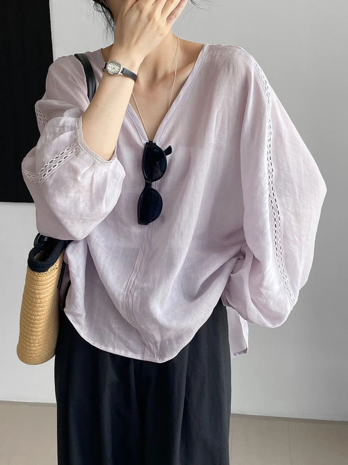 Purple Women's 2-Piece Wide Leg Shorts Suit 2025