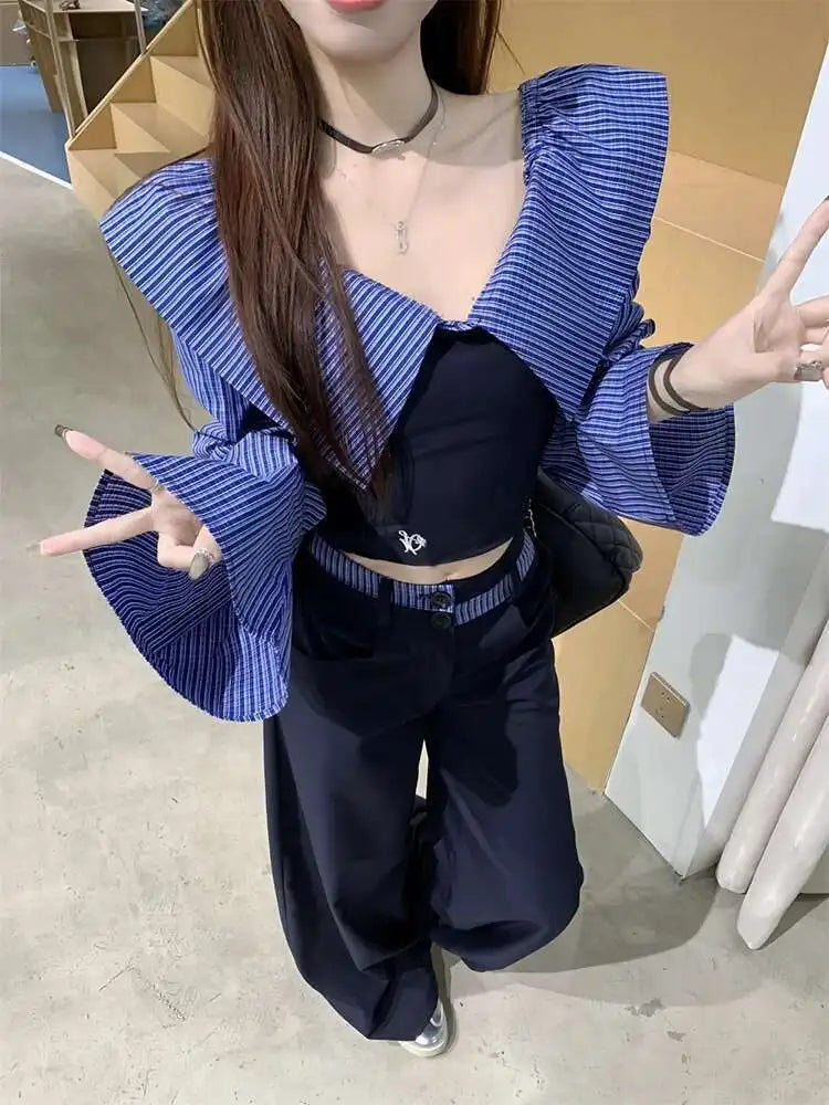 New Spring Contrast Color Two-Piece Set 2025