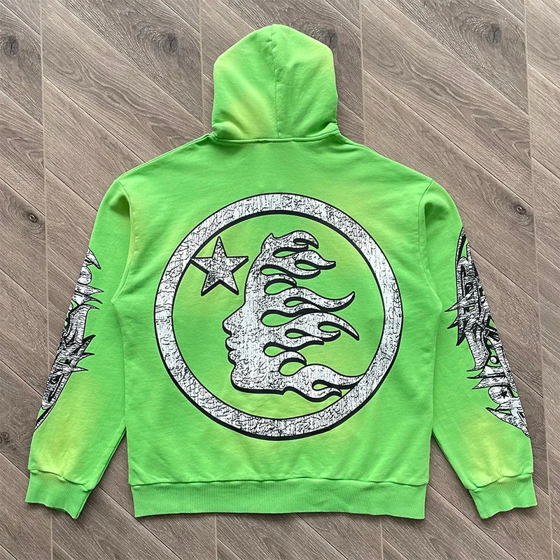 HS Cotton Hoodie with Zipper – Soft Washed Cotton Pullover Hooded Sweatshirt for Unisex Casual Streetwear Style