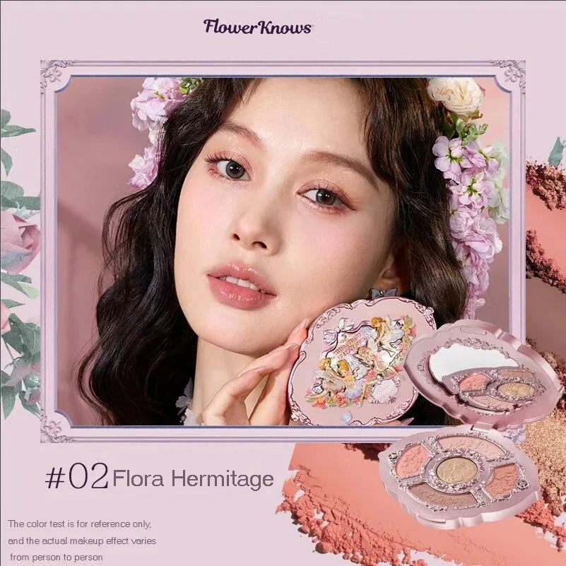 Flower Knows Swan Ballet Elegant Shimmer Eyeshadow Collection