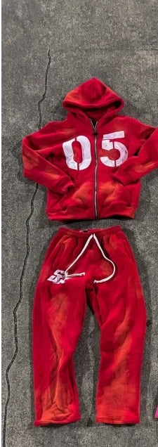 American High Street Fashion Oversized Sweatshirt Hip-Hop Unisex Suit