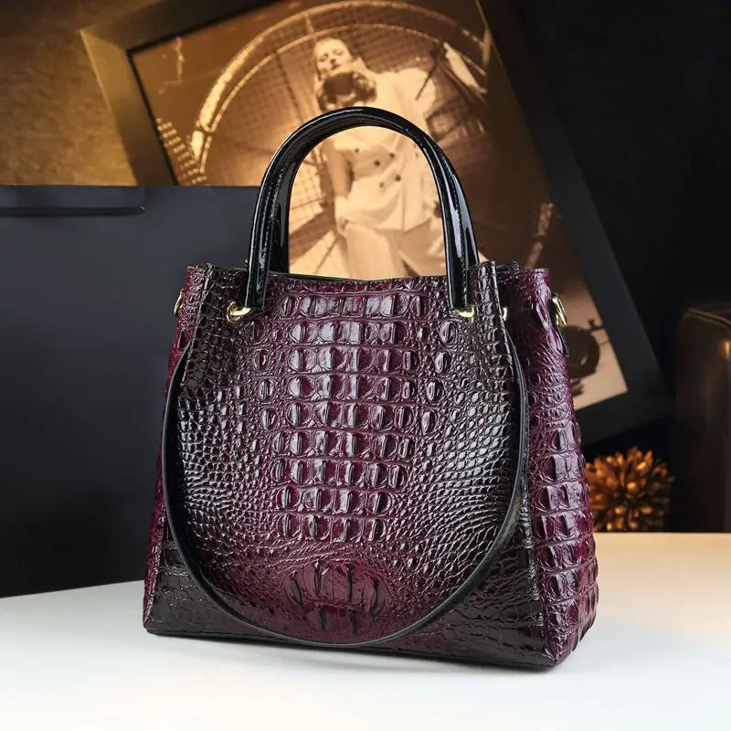 Genuine Crocodile Leather Women's Handbags – New 2025 Tote Bag