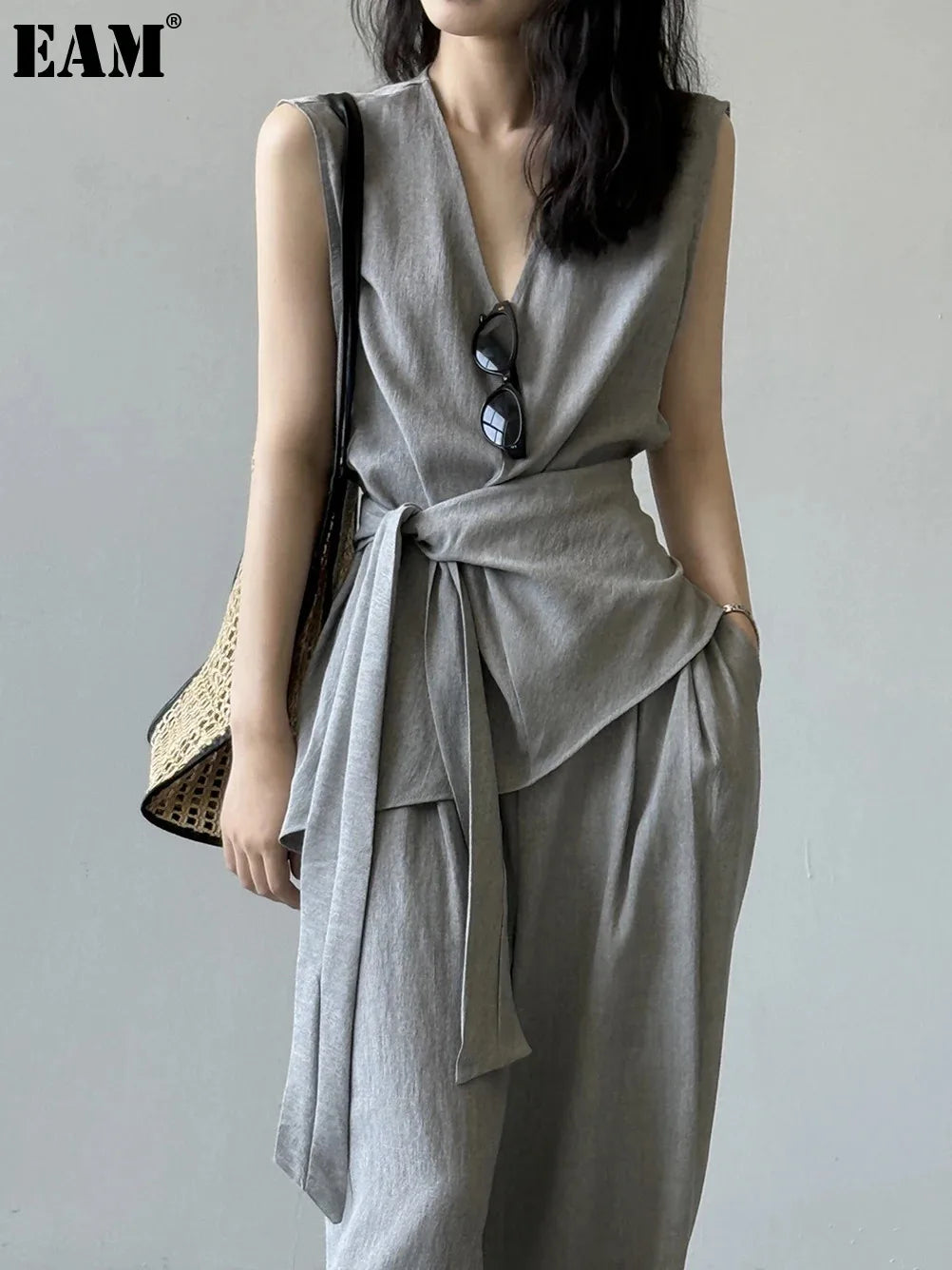 Apricot Women’s 2-Piece Wide Leg Pants 2 Pcs Set 2025