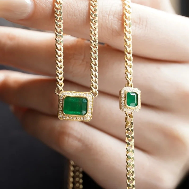 Exquisite 18K Gold Bracelet and Necklace Set Luxury Fine Jewelry