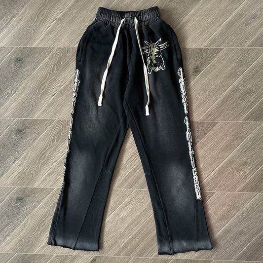 Lost Intricacy Wash Water Pants – Relaxed Fit Distressed Denim Jeans for Men
