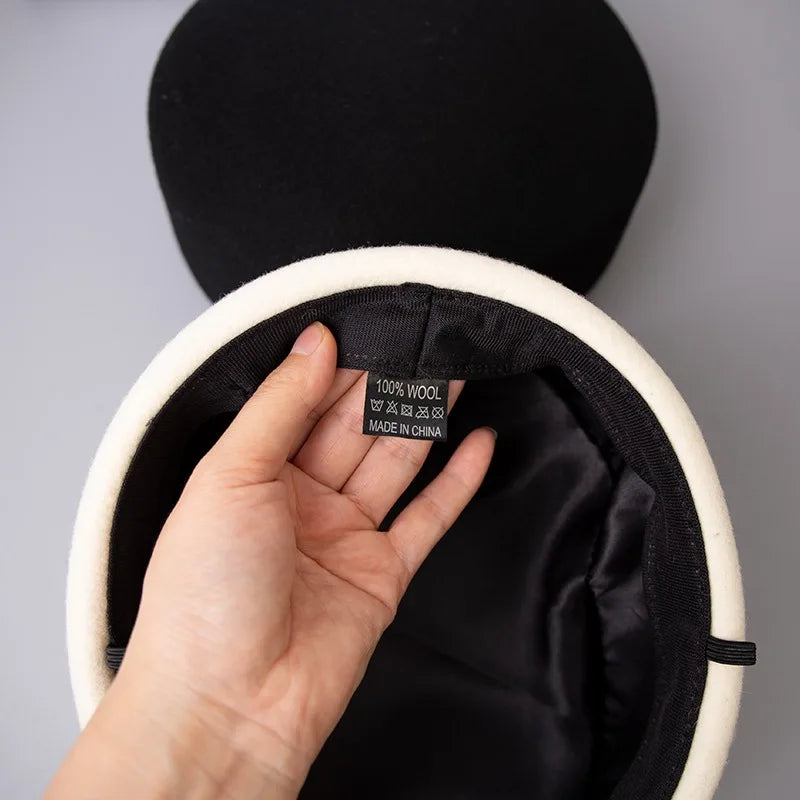 Vintage Flat-Top Wool Felt Fedora 100% Premium Wool Felt