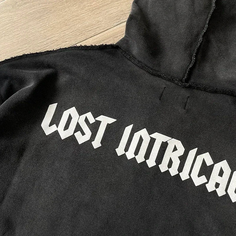 Lost Intricacy Lavender Zip Up Wash water Hoodie