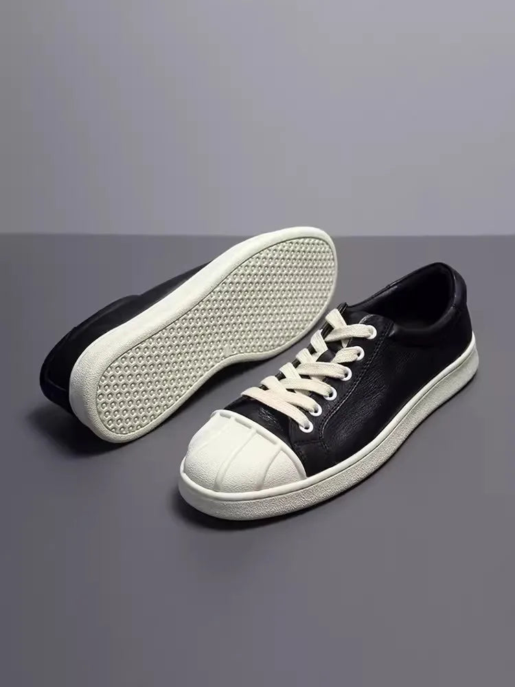 High Street Men Genuine Leather Handmade Vintage Flat Fashion Shoes