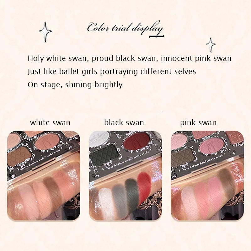 Flower Knows Swan Ballet Elegant Shimmer Eyeshadow Collection