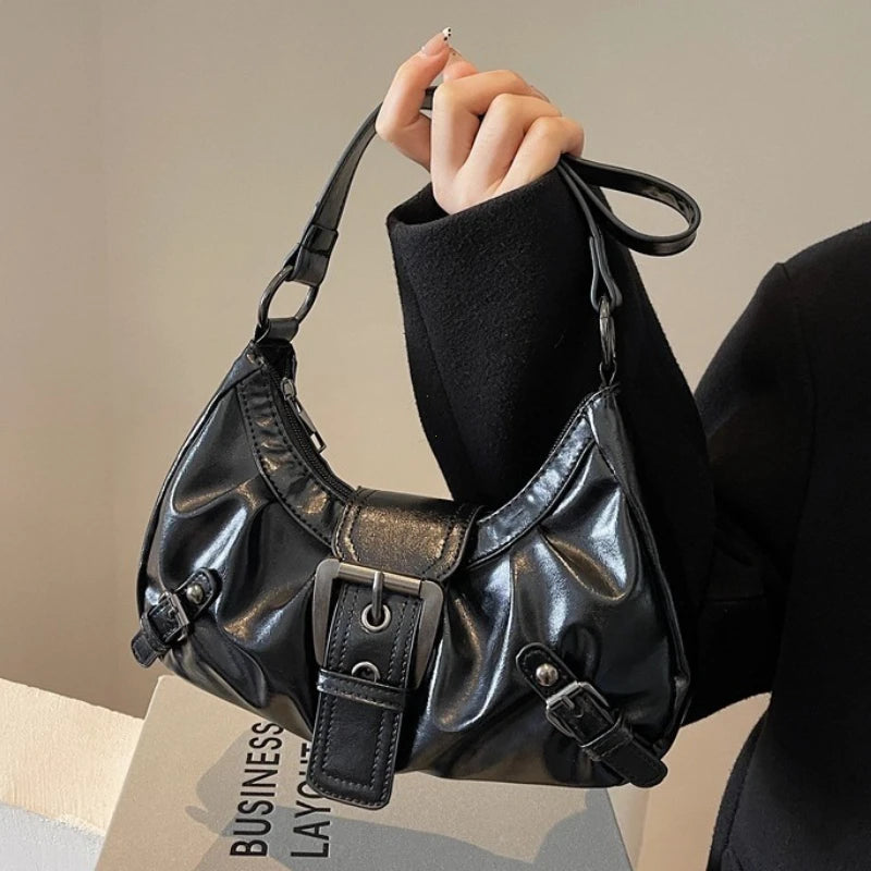 Y2K Retro Pleated Hobo Shoulder Bag