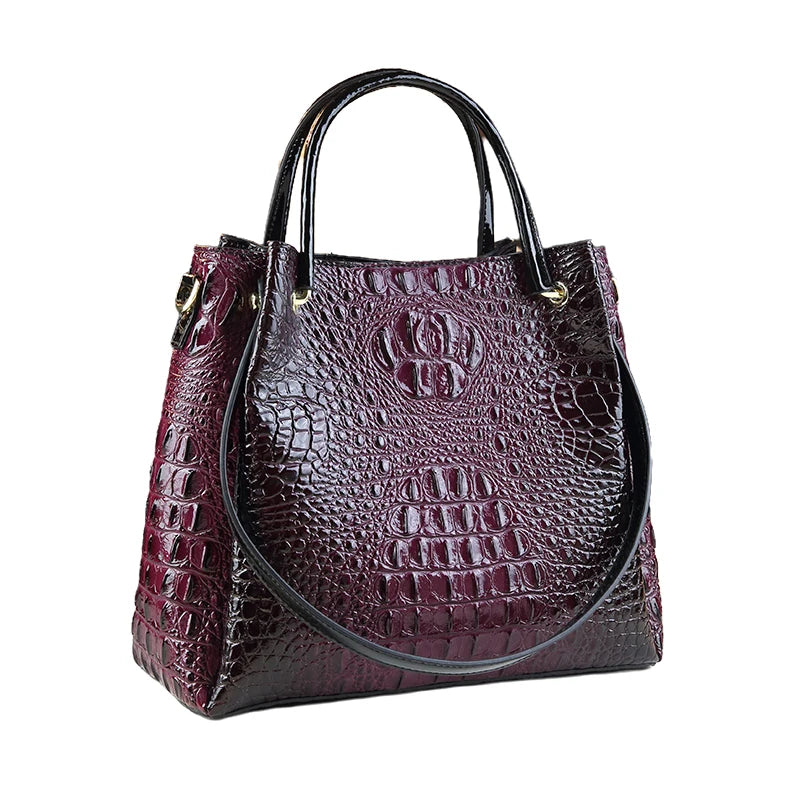 Genuine Crocodile Leather Women's Handbags – New 2025 Tote Bag