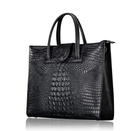 Leather Business Women's Briefcase 14-inch Laptop Cowhide Bag