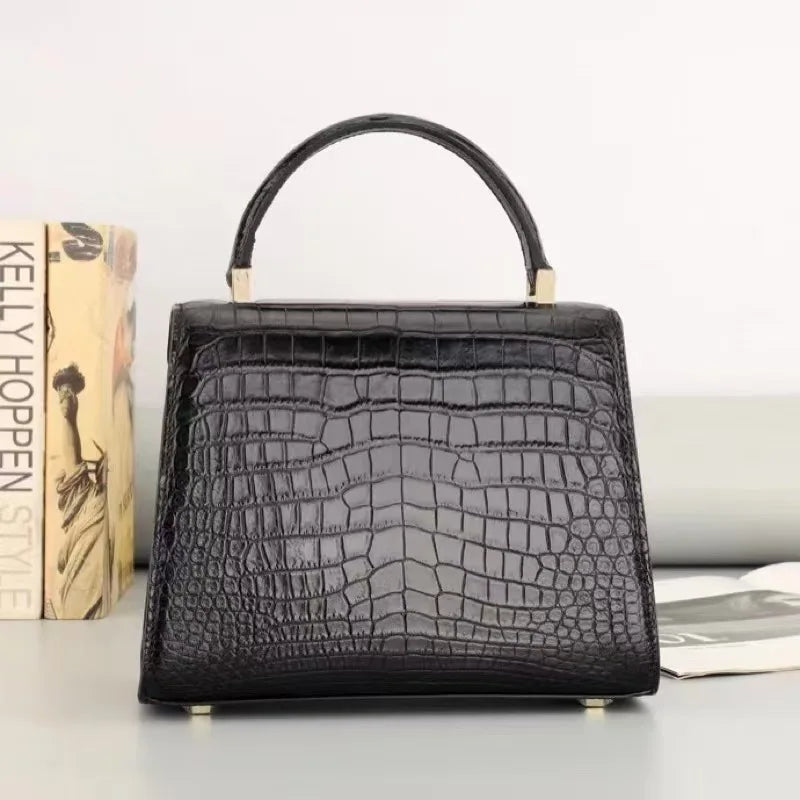 2025 100% Genuine Natural Crocodile Skin Women's Handbag