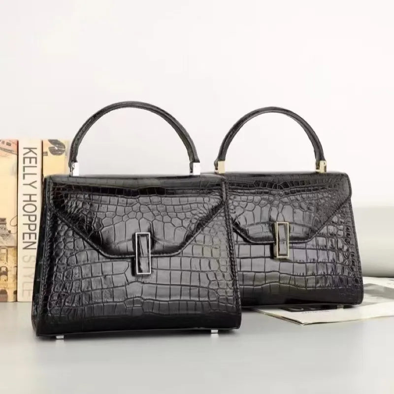2025 100% Genuine Natural Crocodile Skin Women's Handbag