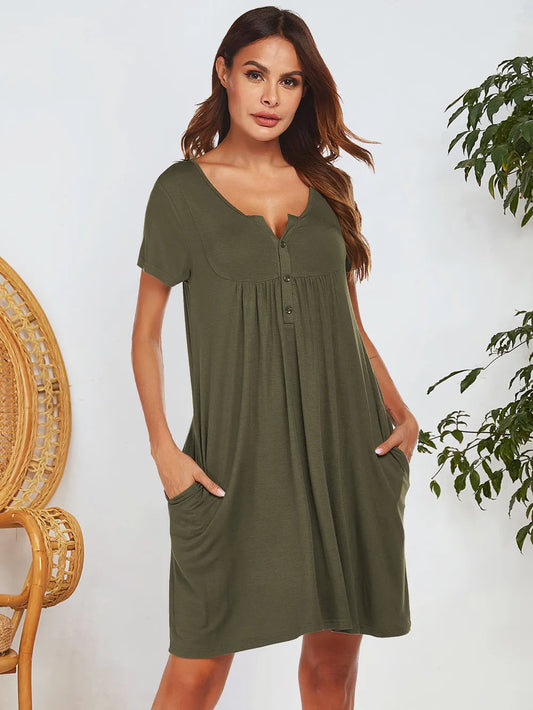 Spring and summer short sleeved