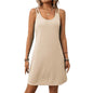 European and American round neck camisole loose sleeveless dress for women