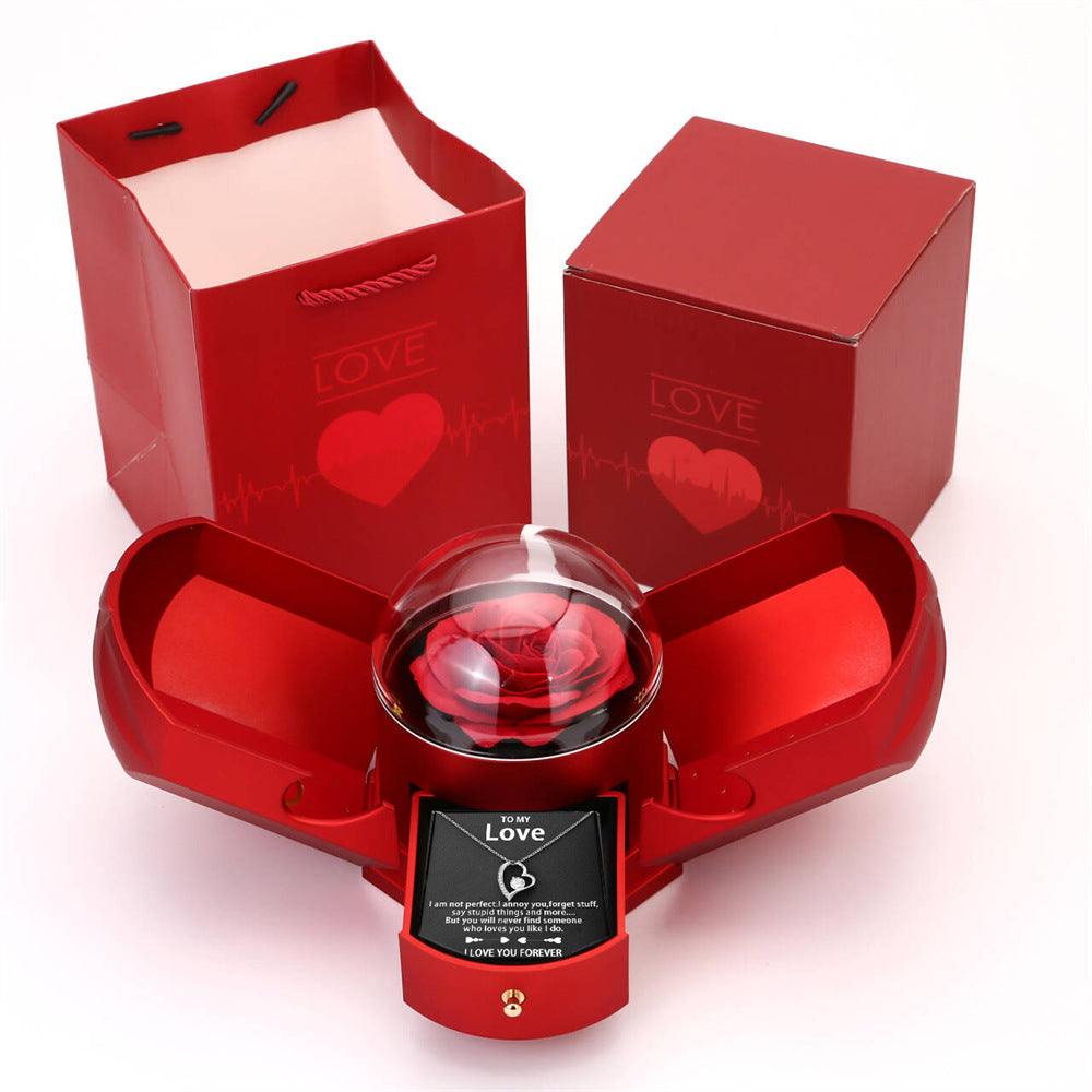 Double open rose gift box