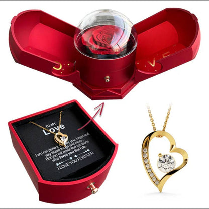 Double open rose gift box