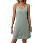 European and American round neck camisole loose sleeveless dress for women