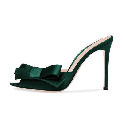 Elegant Pointed bow thin high heels sandals for 2025