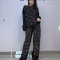 Fall Retro Style Outfits Women's Diamond Two-Sets