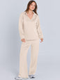Cross-border New Pure Color Turn-down Collar Loose Casual Straight Pants Multi-color Set