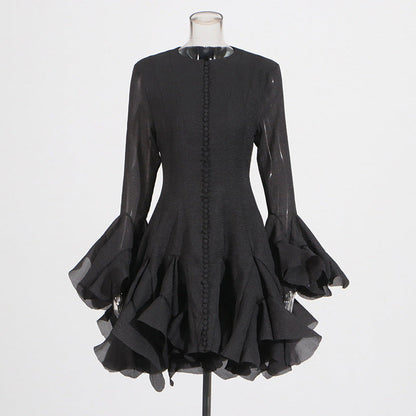 Round neck splicing