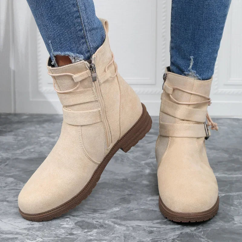 Luxury-inspired Women’s Chelsea Belt Ankle  Boots New Designer 2025