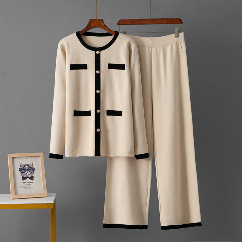 New Wide Leg Pants Slimming Two-Piece Set 2025
