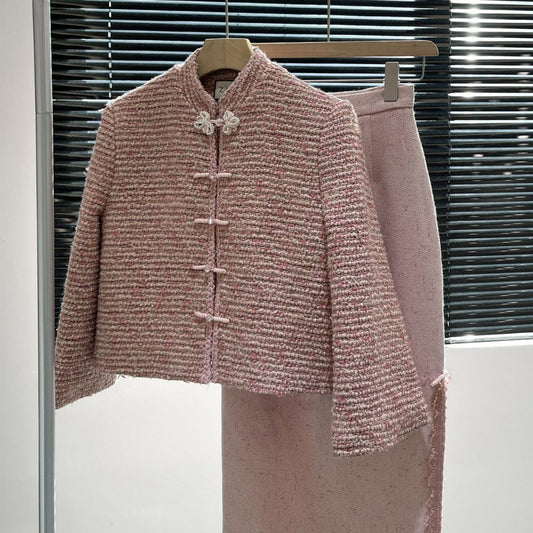 Vintage Elegant Women's Autumn/Winter New Style Coat & Skirt Set