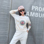 Women’s Beaded Knit Tracksuit Set – Autumn Winter Lounge Wear