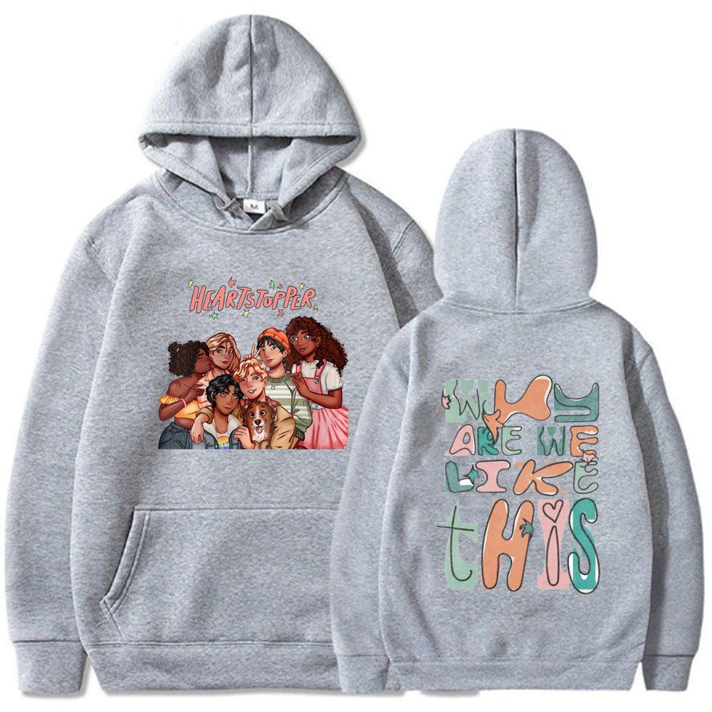 Women's Unisex Hoodie Heartstopper Nick and Charlie Love Lesson Sweatshirt