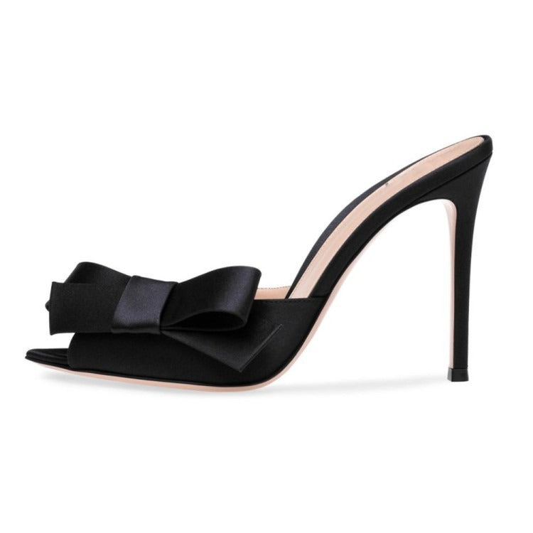 Elegant Pointed bow thin high heels sandals for 2025