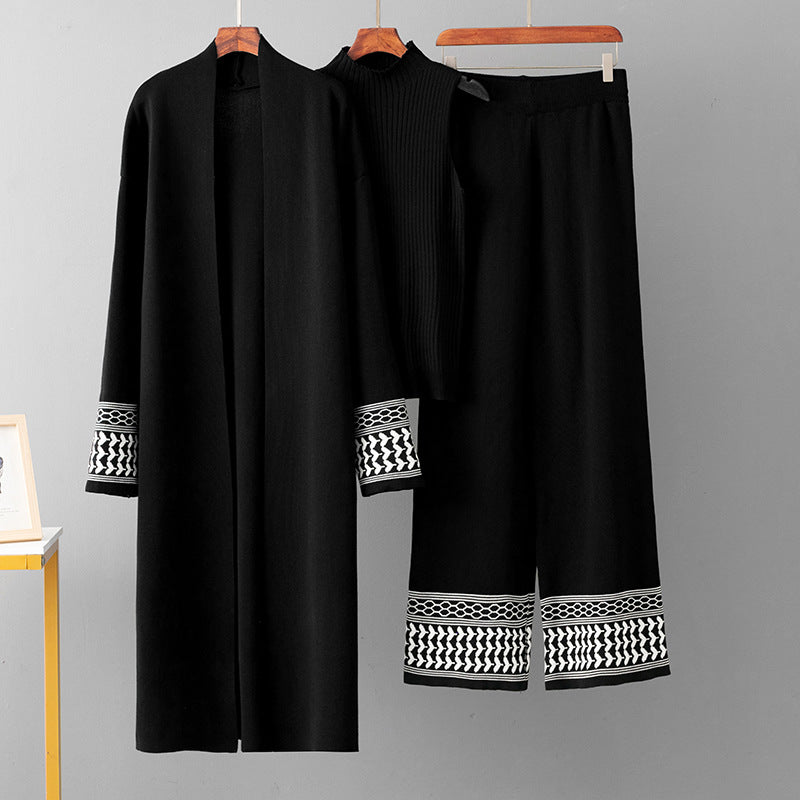 Women's New 3-Piece Knitted Fashion Set 2025
