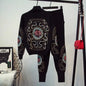 Women’s Beaded Knit Tracksuit Set – Autumn Winter Lounge Wear