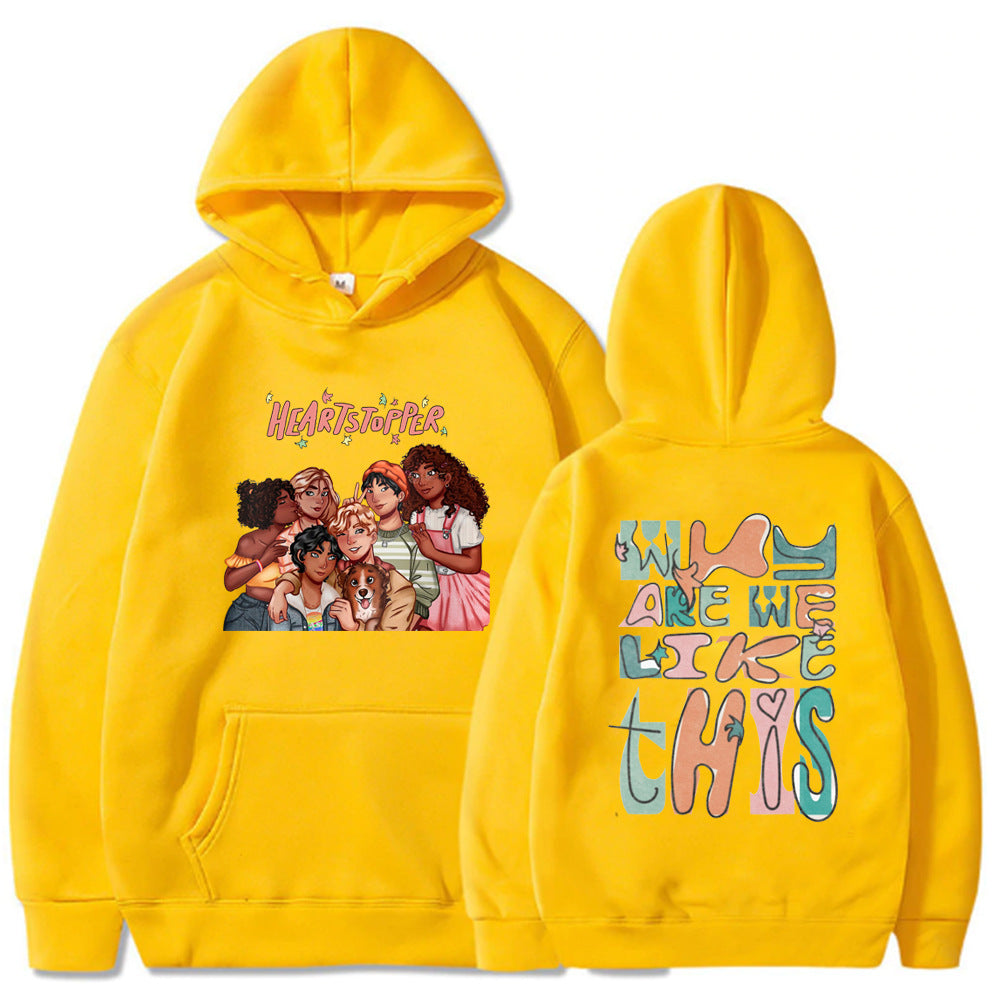 Women's Unisex Hoodie Heartstopper Nick and Charlie Love Lesson Sweatshirt