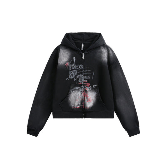 Loose Hooded Sweatshirt Men's Casual Jacket 2025