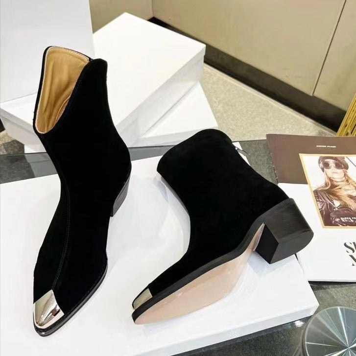 Luxurious Designer Women’s Chelsea Ankle Quality Boots Suede Leather